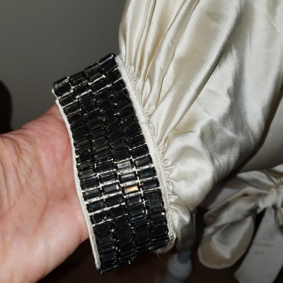 Halle Bob Silk cream blouse - Picture 3 of 7